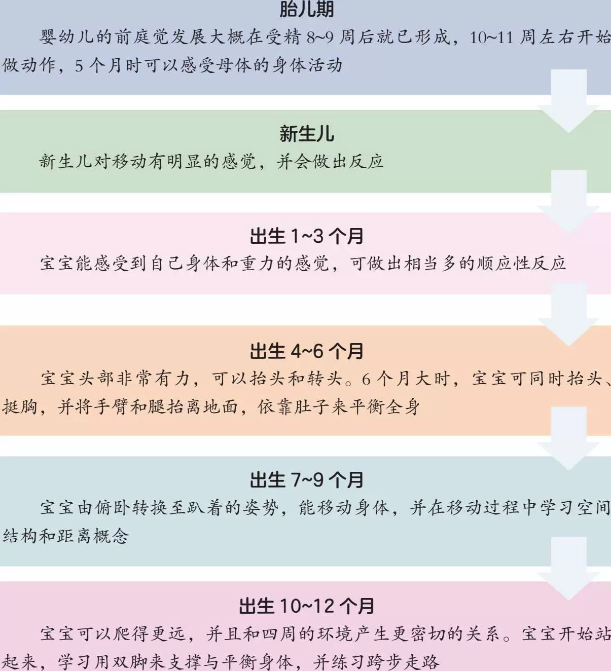 什么是感统前庭觉：前庭觉发展指标（胎儿期至1岁）插图-西米明天