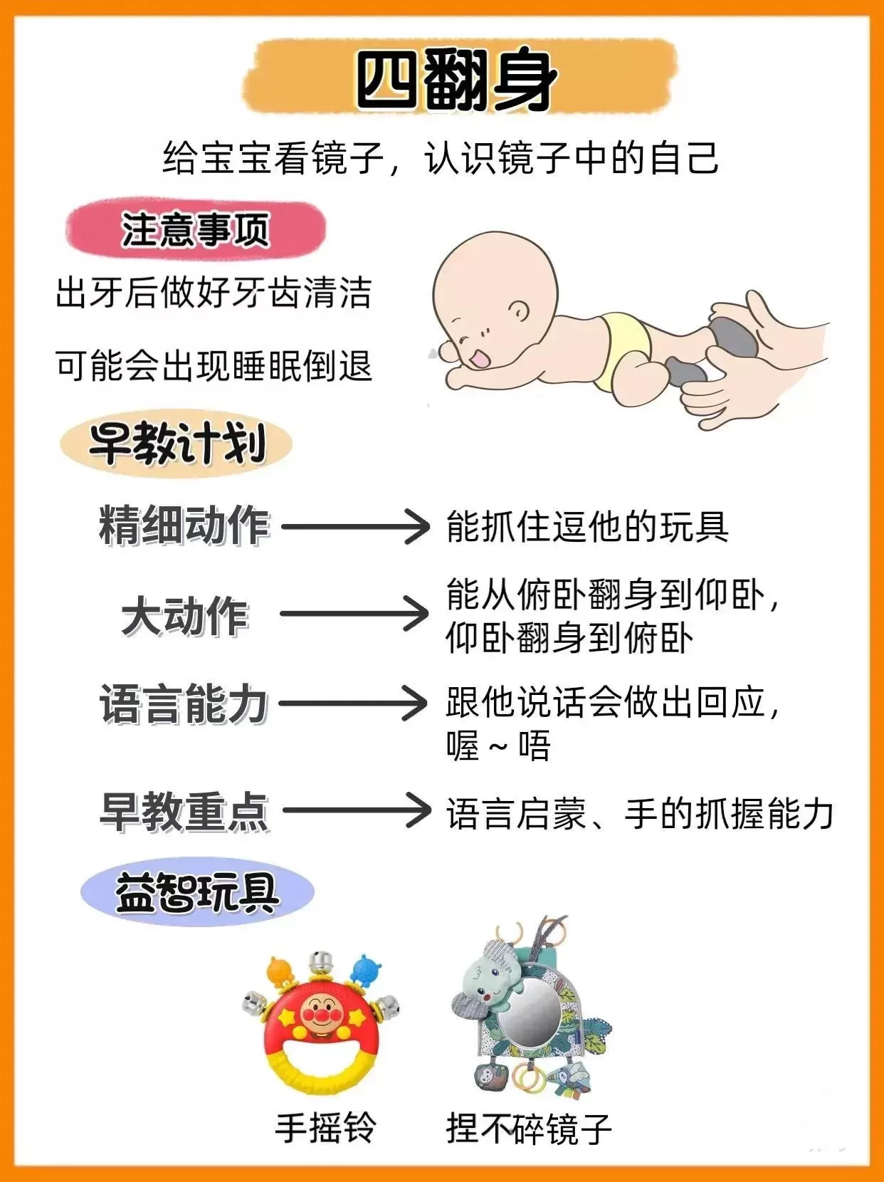 0-12月龄宝宝生长规律：附各月龄早教训练计划插图-3星连接