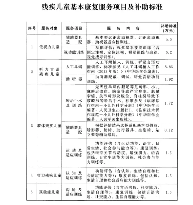 31个省市最新孤独症康复补贴标准插图-1星连接